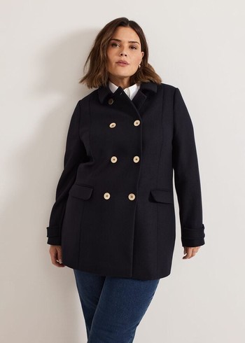 Phase Eight Aurelie Wool Coats Navy Australia | PB2780165